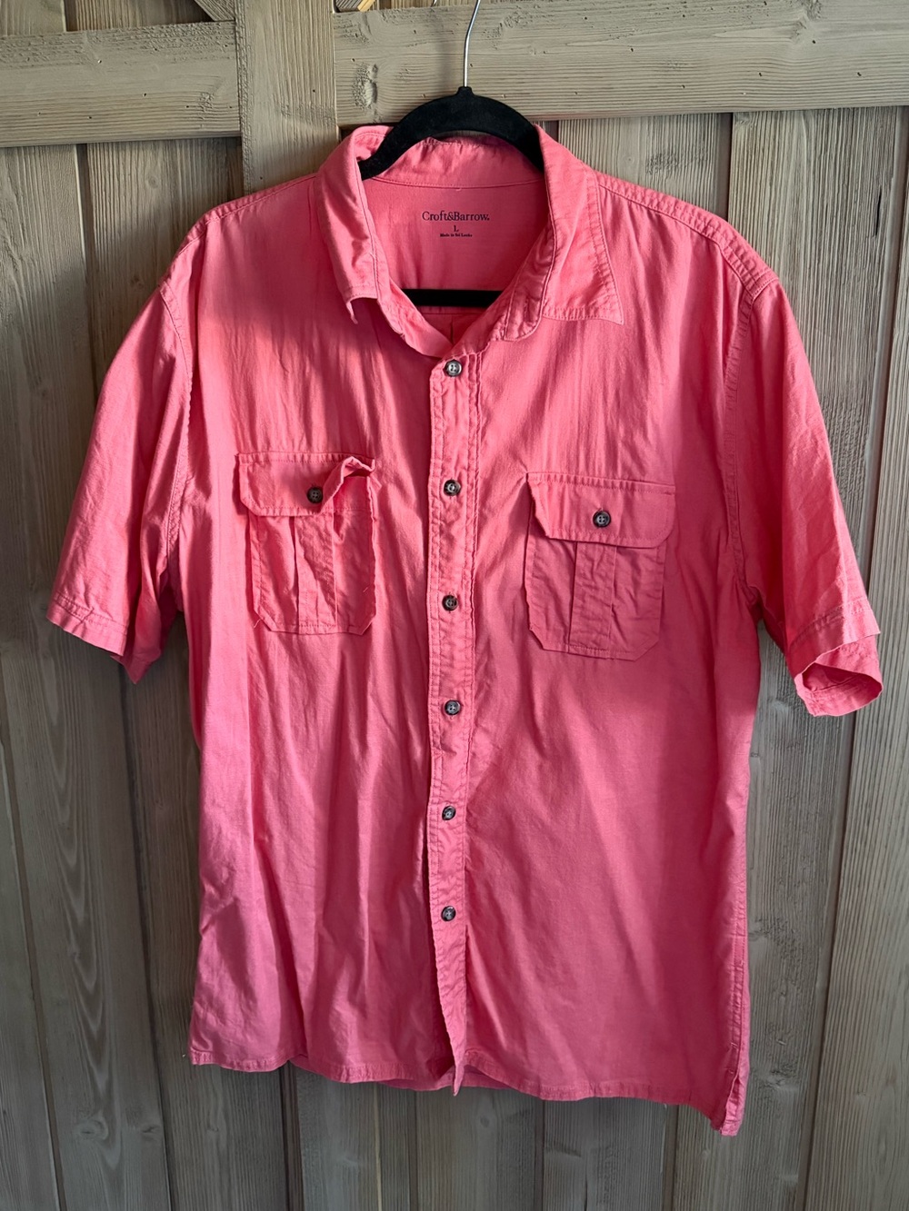 croft & barrow Short Sleeve Button-Down Shirt